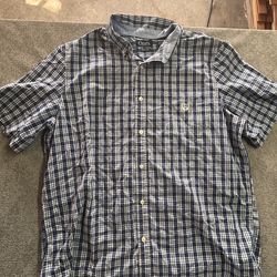 Chaps plaid short sleeve dress shirt