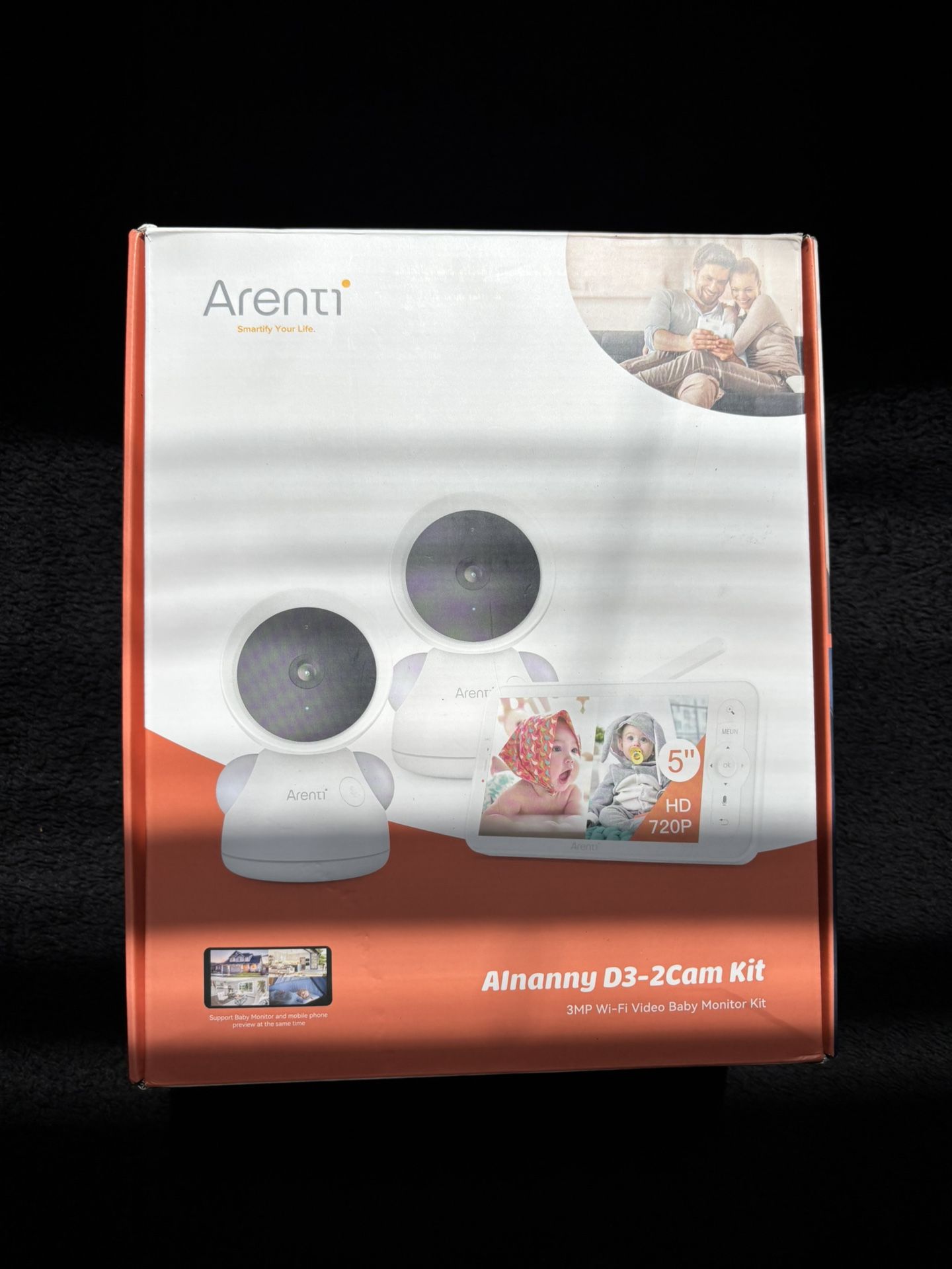 Arenti Alnanny-2Cam Kit Plus 5 Inch Screen 3MP Wi-Fi Voice Control Baby Monitor