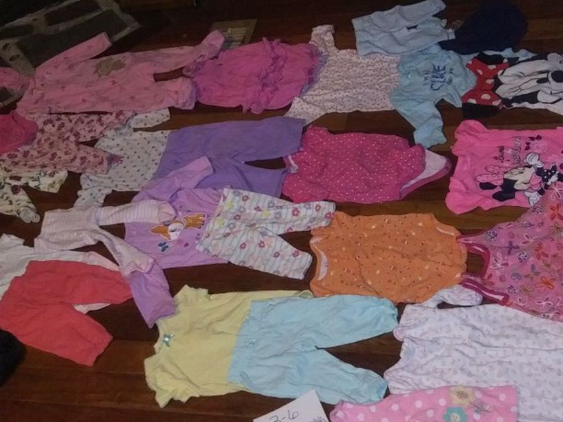 Baby Girls Clothes. Size 3-6 &6-9 Months Selling All Together