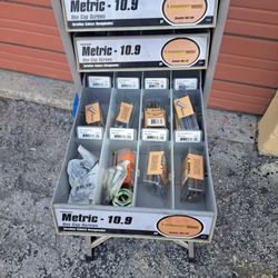 Metric Hex Screw Box With Drawers Metal Frame And Plastic Drawers / Caja Para Tornillos Con Divisiones 