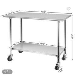 Stainless Kitchen Table 