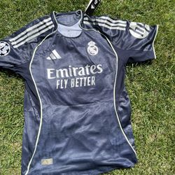Real Madrid 2025/2026 Away Navy Blue Jersey Gonzalo Size XL (ALL SIZES AVAILABLE