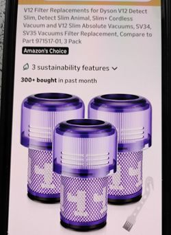 Dyson V12 replacement filter ; 2