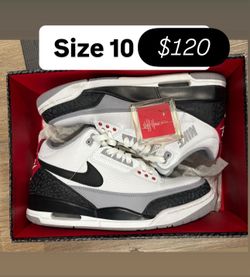 Jordan retro 3s tinker size 10 men