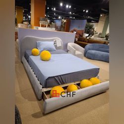 Cotemporary Queen / King Size Bed Frame With Storage Drawer 