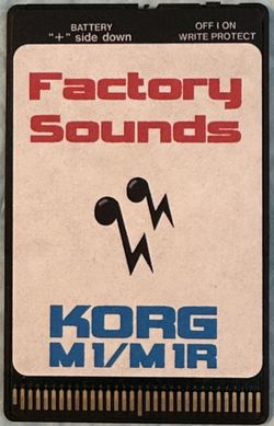 KORG M1 Keyboard Factory Sounds Program Card