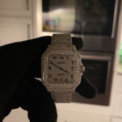 cartier moissanite watch 