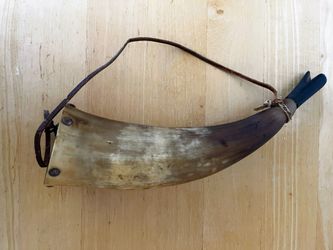 Vintage Steer Power Horn With Leather Strap