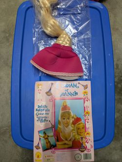 Women's Adult Pink Genie Halloween Costume Complete Outfit w/ Hat Made in USA