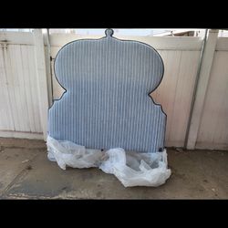 Blue Stripped headboard Only Queen size