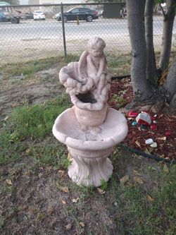 Cement Angel Water Fountain
