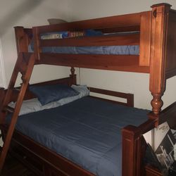 Bunk Bed set (Double And Twin On Top). Also Have Matching Toy Chest