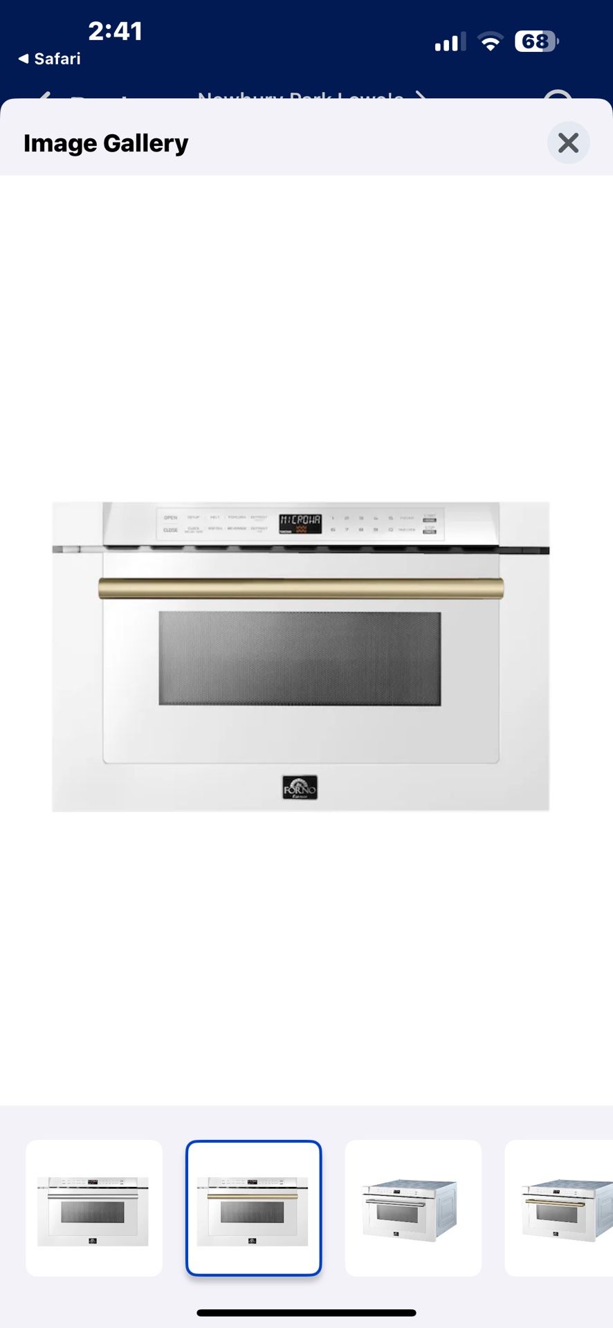 NEW IN BOX FORNO❤️ 24” ❤️WHITE ❤️ DRAWER MICROWAVE 1000 watt WITH A FACTORY WARRANTY 6/4/25