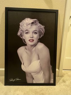 Framed signed Poster of Marilyn Monroe