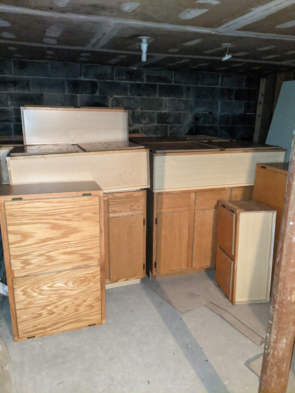 Two kitchen cabinets sets