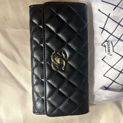 Chanel Diamond Stitched Wallet