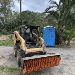 Skid Steer Angled  Broom / Sweeper Attachment 