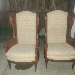 Set Of Wingback Chairs 