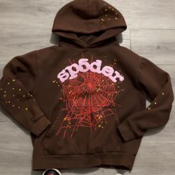 Brown Sp5der Hoodie