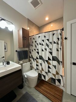 CB2 shower curtain