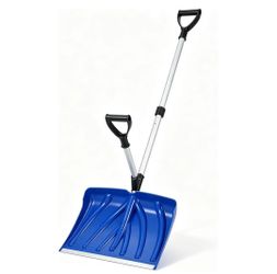 4.4 FT Ergonomic Snow Shovel with Helper Handle and Wide Scoop