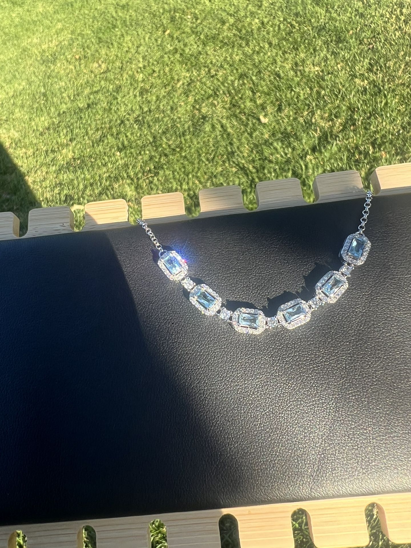 Natural Topaz Silver Bracelet 