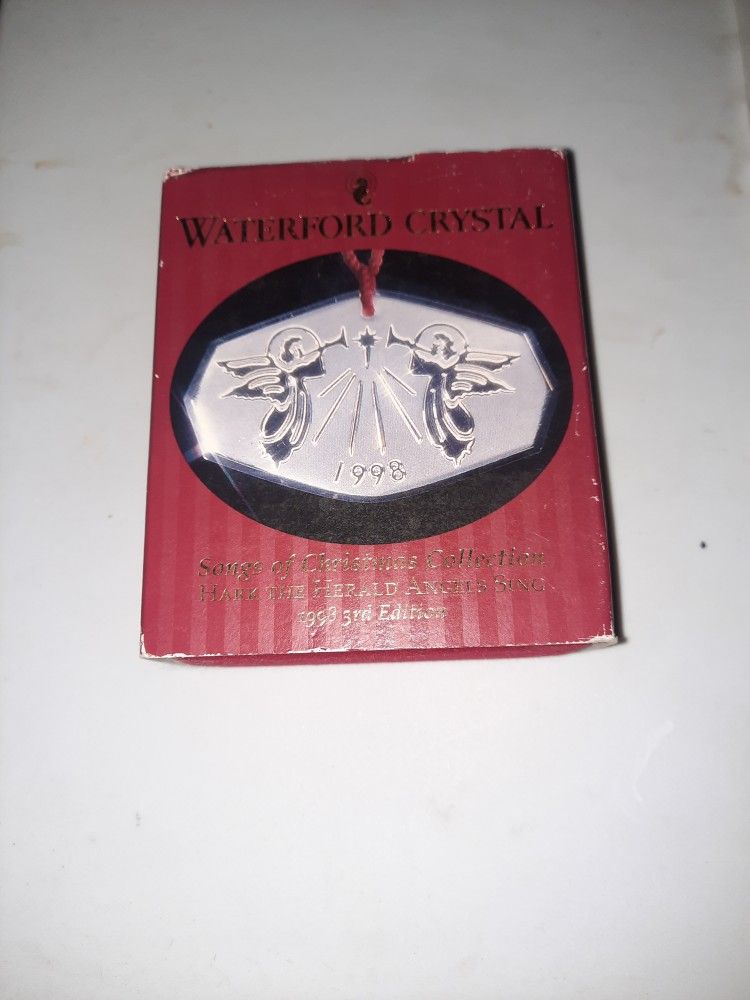 1998 3rd Edition Waterford Crystal Songs Of Christmas Ornament Collection Hark The Herald Angels