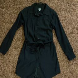 Blue Denim Long Sleeve Dress