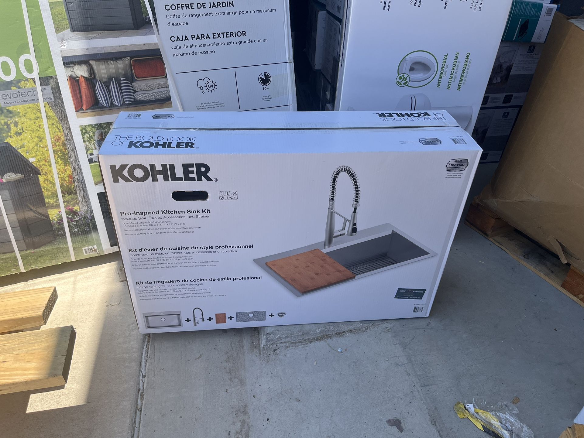 Kohler Pro-Inspired Kitchen Sink Kit Model R78957-1PC-NA