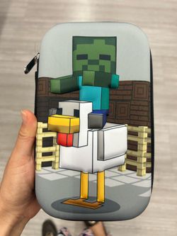 Licensed Minecraft Chick & Zombie Zip pencil Case