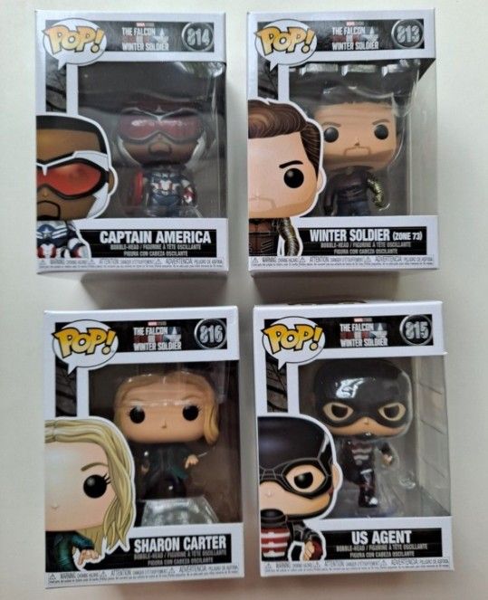  CAPT AMERICA  And WINTER SOLDIER SET OF 4 Funko POP