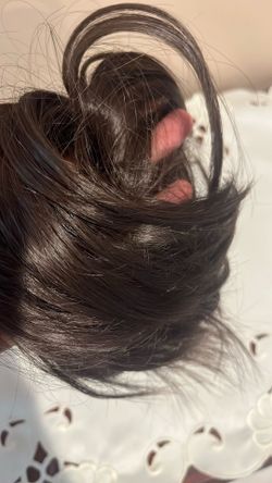 [Elegant Hair Buns] Elastic Hair Ties Synthetic Hair Extensions, Messy Hair Buns Short Ponytail, $5