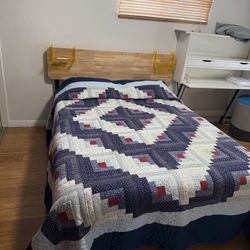 Queen Bed With Mattress And Frame Slat Style Like IKEA 
