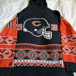 Vintage NFL Team Apparel Chicago Bears Sweater Hoodie Black Orange White