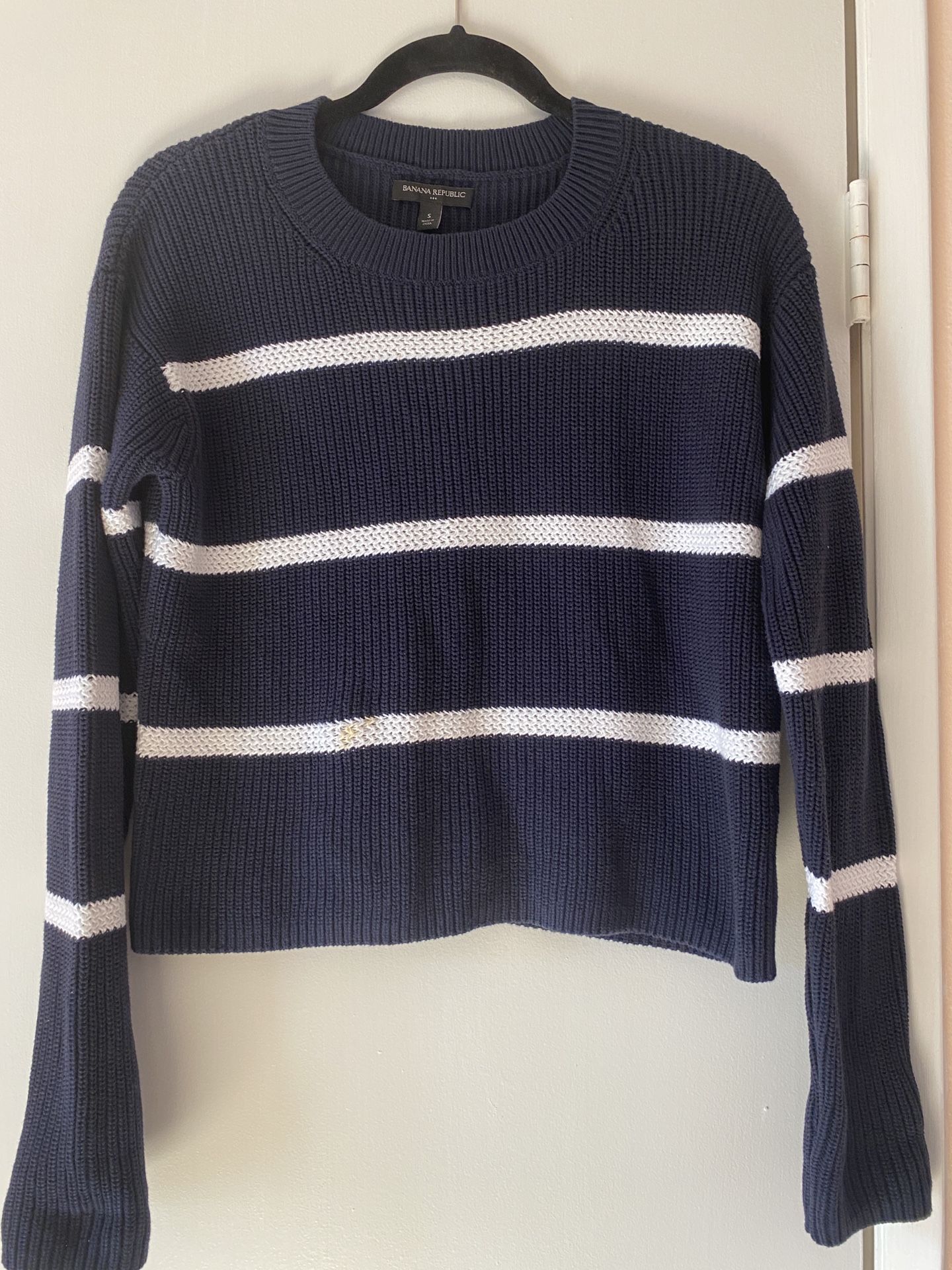 Banana Republic Navy Striped Sweater
