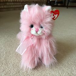 Ty Beanie Baby Sparkly Pink Cat