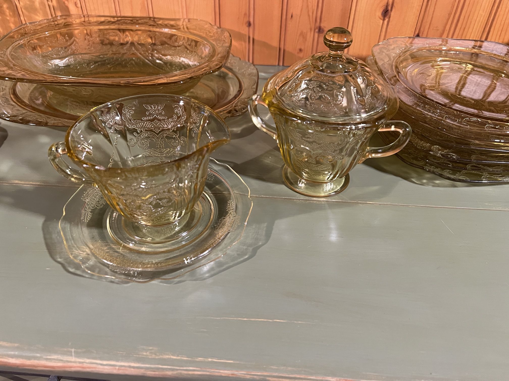 Depression Era Glass—Madrid Amber