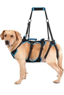 XTRA LARGE Dog Lift HarnesSMale Dogs Full Body Support Sling 4 Handles Black XL
