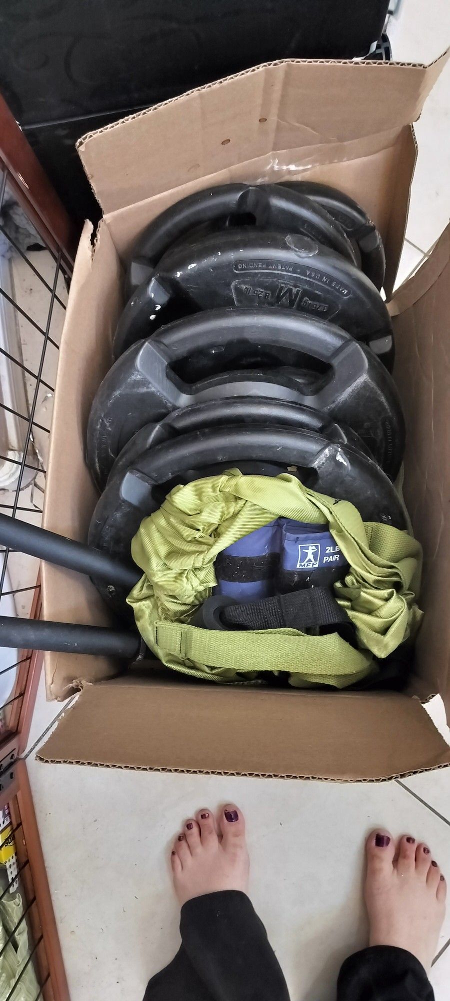 Weight Set And Door Yoga Sling