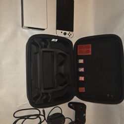 Nintendo Switch Oled With Joystick + Stand + Case + Power Cord + HDMI + 3 Games