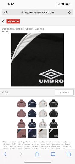 Supreme Umbro Track Jacket Black Small for Sale in Torrance, CA