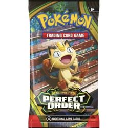 Pokémon Mega Evolution Perfect Order Booster Pack Meowth 10 Cards 