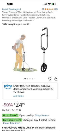 2 in 1 Wheeled Weeder Handle