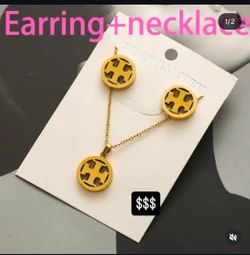 Tory Burch necklace and earrings
