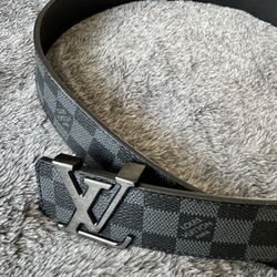 🖤 Louis Vuitton Men’s Belt – Black Graphite Damier – Size 110 (Fits 36”-40”) 🖤