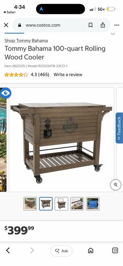Tommy bahamas outdoor rolling cooler