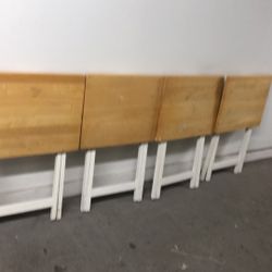 4. Good condition solid wood folding tables