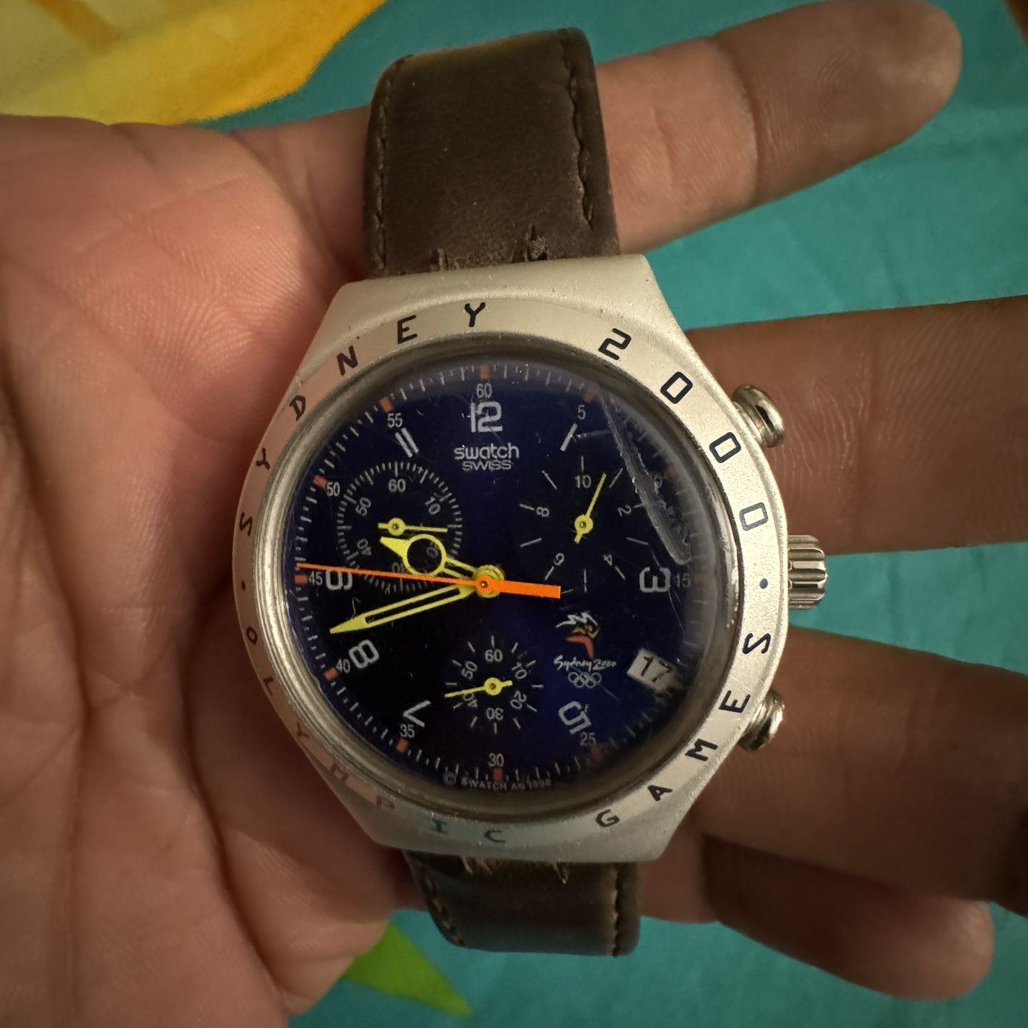 Vintage Swiss Swatch Watch. Sydney 2000 Olympic Games watch. Need new battery. Superb vintage swiss Swatch Irony 2000 Sydney Olympic Games  main image 3