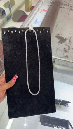 Silver tennis necklace 20in 38.3 grams