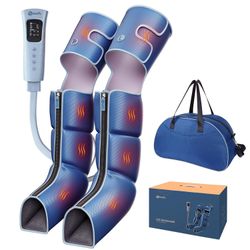 Eazfy Leg Massager for Circulation and Pain Relief, Upgraded Full Leg and Foot Massager with Heat for Circulation, 2 Heat, 3 Intensities, Full Leg Mas